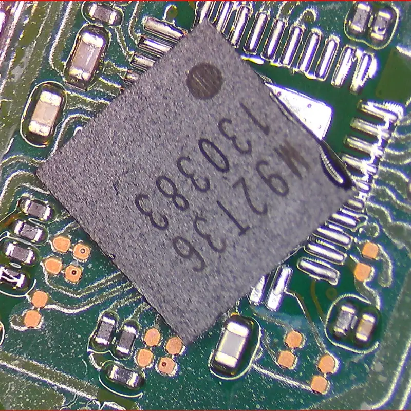 Nintendo Switch M92 chip micro-BGA replacement under high magnification microscope showing precision microsoldering component work at Seki Gadgets professional gaming console repair in Canberra ACT